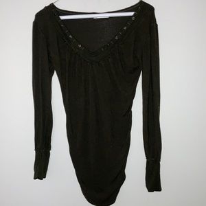 Olive Green stretch long sleeve tshirt